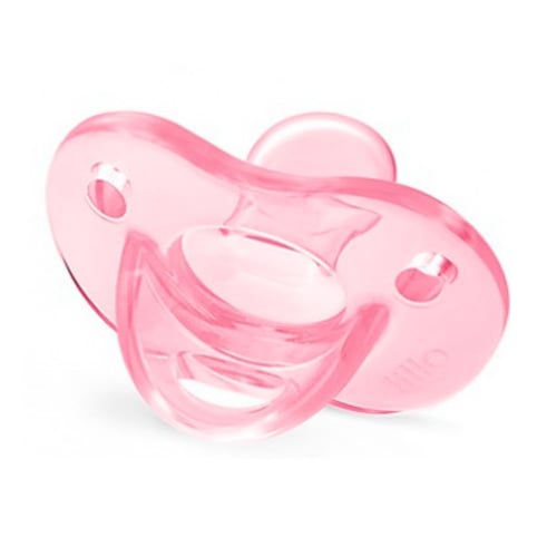 Chupeta Lillo Soft Calming 100% Silicone 0 A 6 Meses Cor Rosa Com 1 Unidade