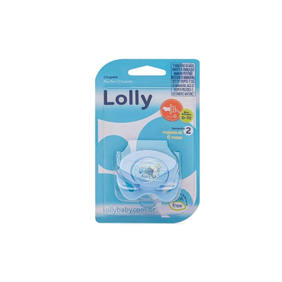 Chupeta Lolly Silicone Tam 2 Azul