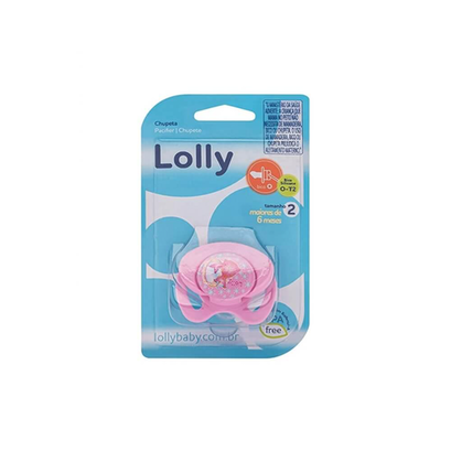 Chupeta Lolly Silicone Tam 2 Rosa