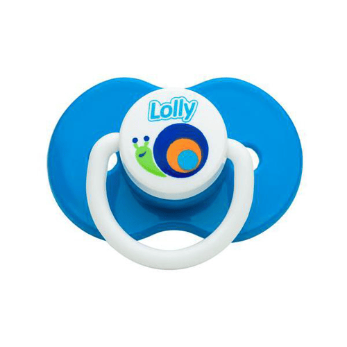 Chupeta Lolly Zoo Bona Silicone Bico Redondo Tamanho 1 Azul