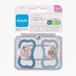 Chupeta Mam Air Azul 18+ Meses Com 2 Unidades 2 Unidades