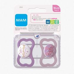 Chupeta Mam Air Rosa 18+ Meses Com 2 Unidades 2 Unidades