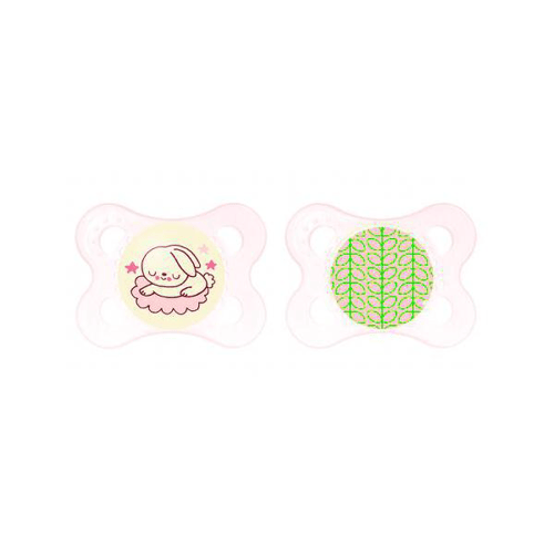 Imagem do produto Chupeta Mam Mom Dad Silicone Silk Teat Ortodôntica 0 A 6 Meses Cores E Desenhos Sortidos Girls Com 2 Unidades