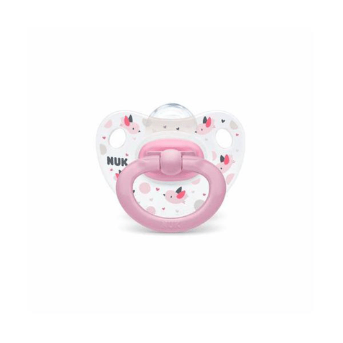 Chupeta - Nuk Classic Girls Listrada Silicone Orto Menor 6 Mes