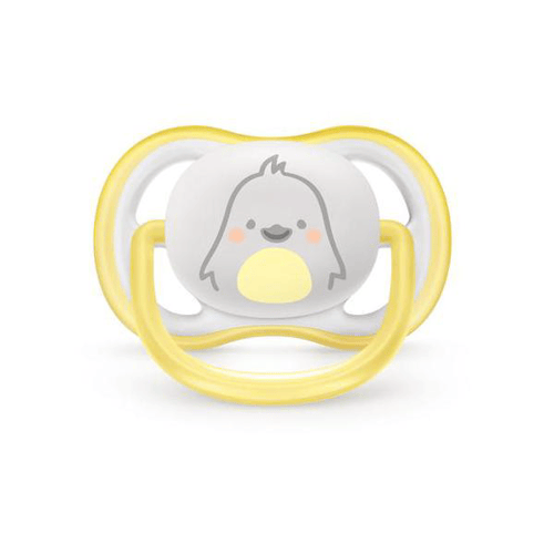 Chupeta Philips Avent Ultra Air 0 A 6 Meses Amarela Com Desenho 1 Unidade