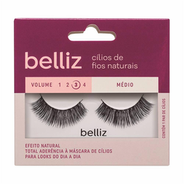 Imagem do produto Cilios Posticos Belliz Fios Naturais Medio Volume 3