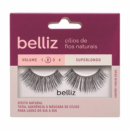 Imagem do produto Cilios Posticos Belliz Fios Naturais Superlongo Volume 2