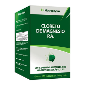 Imagem do produto Cloreto De Magnésio P.a 500Mg 100 Cápsulas Macrophytus