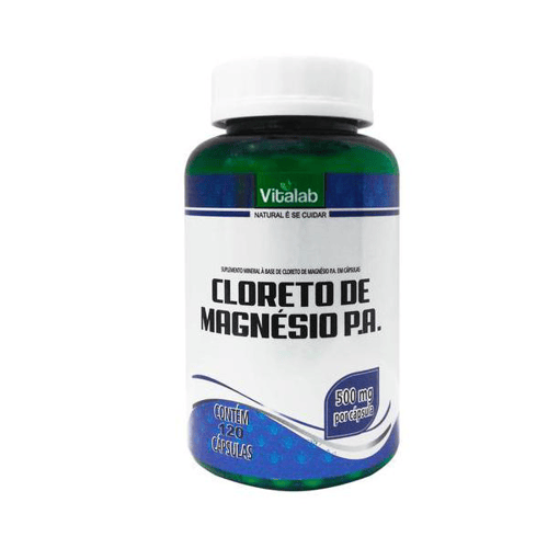Cloreto De Magnésio Pa 500Mg 120 Cápsulas Vitalab