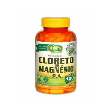 Cloreto De Magnésio P.a Unilife 120 Cápsulas De 800Mg