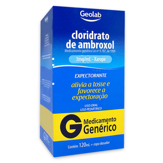Imagem do produto Cloridrato - Ambroxol Xarope Pediátrico G 120 Ml Geolab Genérico