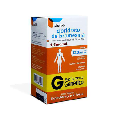 Cloridrato De Bromexina 1,6Mg/Ml Com 120Ml - Pharlab Genérico