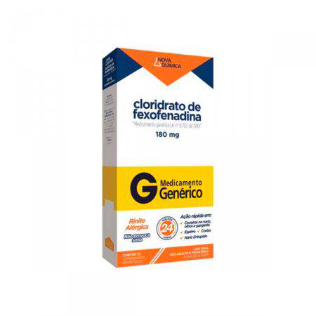 Cloridrato De Fexofenadina - 180Mg 10 Comprimidos Nova Química Genérico