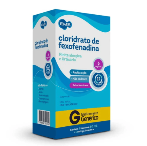 Cloridrato De Fexofenadina 6Mg/Ml - 60 Ml Genérico Ems