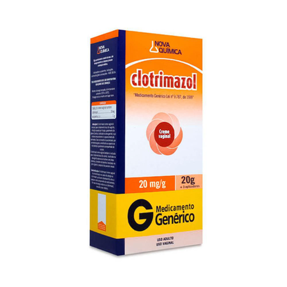 Clotrimazol 20Mg G Creme Vaginal C 20G E 3 Aplicadores Nova 7895296268028 - Ems Genérico