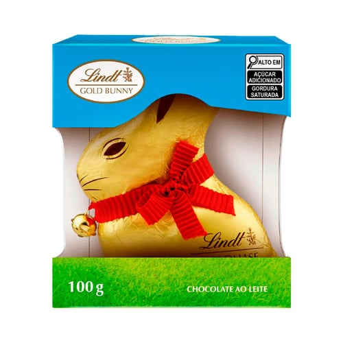 Imagem do produto Coelho De Páscoa Lindt Gold Bunny Ao Leite Com 100G