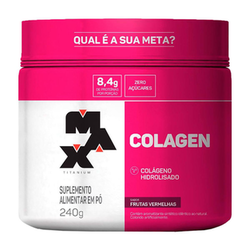 Colagen Pote 240G Frutas Vermelhas Max Titanium