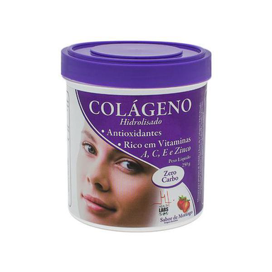 Colágeno Em Pó Hidrolisado Healt Labs 250G Sabor Morango