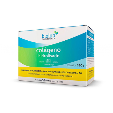 Colágeno Hidrolisado 30 Sachês 11G Laranja