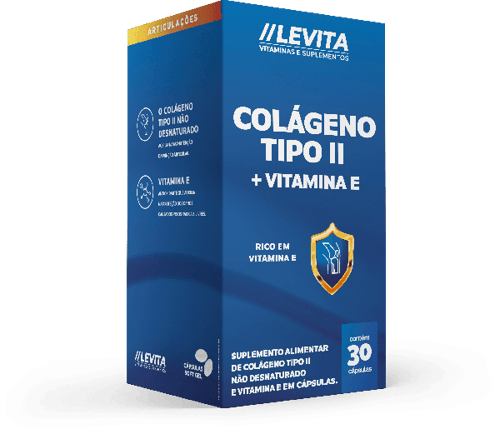 Colageno Tipo Ii + Vitamina E Levita Com 30 Cápsulas 