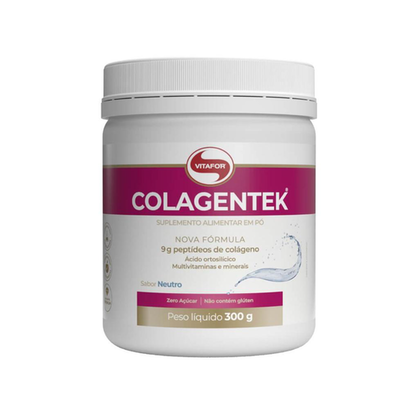 Colagentek Colágeno Hidrolisado Neutro Vitafor - Sabor Abacaxi 300 G