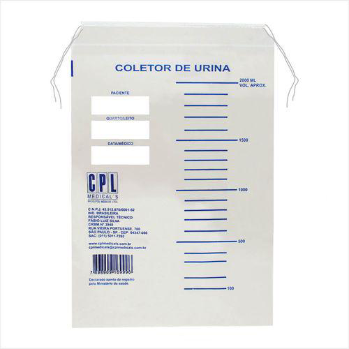 Imagem do produto Coletor De Urina Adulto 2000Ml Cpl Cpl Medicals