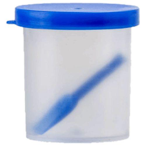 Imagem do produto Coletor Para Fezes Urina Tampa De Pressão Azul 50 Ml Saraplast