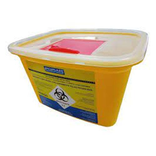 Coletor Rígido Para Perfuro Cortantes Amarelo Capacidade 3 Litros Cralplast L18092019