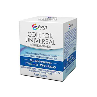 Coletor Universal Estéril Descartável Ever Care 80Ml