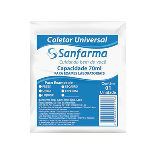 Imagem do produto Coletor Universal Sanfarma Com Espátula Com 80Ml