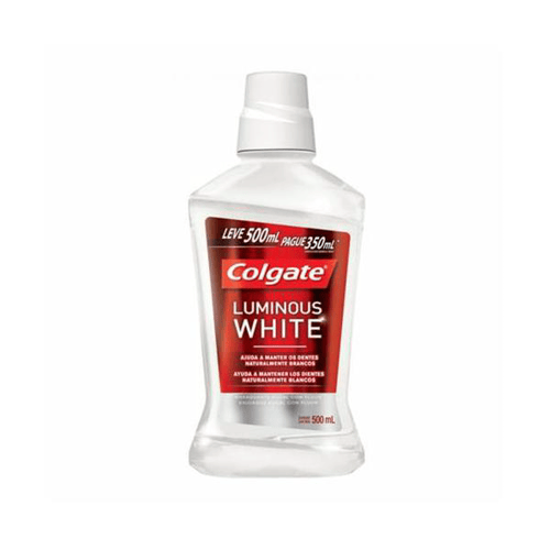 Colgate Luminous White Enxaguante Bucal Com 500 Ml