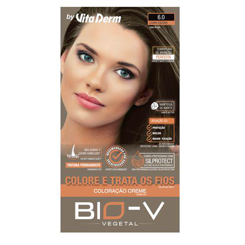 Imagem do produto Coloração Creme 6.0 Louro Escuro Biov Vita Derm