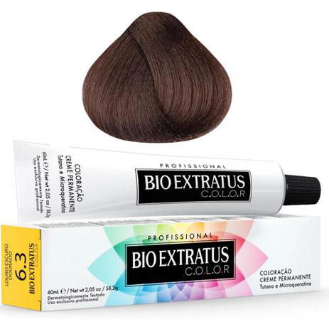 Coloração Creme Bio Extratus Color 6.3 Louro Escuro Dourado 60Ml
