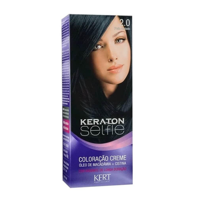 Imagem do produto Coloração Creme Keraton Selfie 2.0 Preto Azulado Kert