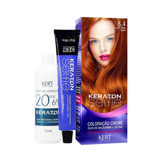 Imagem do produto Coloração Creme Keraton Selfie 8.4 Louro Claro Cobre Kert