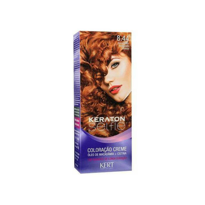 Imagem do produto Coloração Creme Keraton Selfie 8.44 Louro Claro Acobreado Intenso Kert