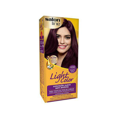 Coloração Suave Salon Line Light Color 4.66 Borgonha Intenso Com 1 Unidade