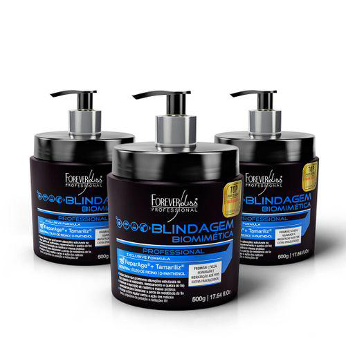 Imagem do produto Combo 3 Blindagem Capilar Biomimétrica Forever Liss 500G