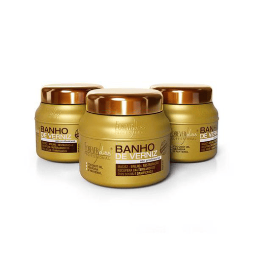 Imagem do produto Combo Com 3 Máscaras Banho De Verniz Forever Liss 250G