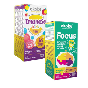 Imagem do produto Combo Focus Kids Para Memória + Imunese Kids 16 Vitaminas Ekobe