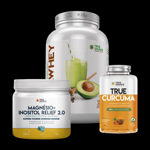 Combo Vida Saudável 1 True Whey Abacate Nibs De Cacau