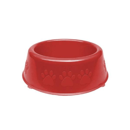 Imagem do produto Comedouro Pet Injet Patinhas Raça Pequeno Vermelho 600Ml