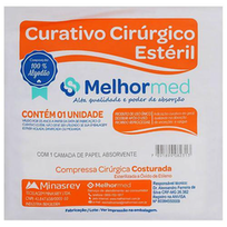 Imagem do produto Compressa Cirúrgica Costurada Melhormed Com Camada De Papel Absorvente 15X60cm Estéril