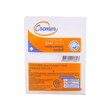Compressa De Gaze Estéril Cremer 11 Fios, 10 Unidades