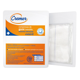 COMPRESSA DE GAZE NEVE C 10 26 FIOS 7,5CM 7,5CM