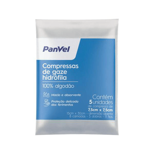 Imagem do produto Compressa Gaze Panvel Com 5 Unidades