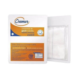 COMPRESSAS - DE GAZE NÃO ESTÉRIL CREME 15 30 CM C 05 UNIDADES