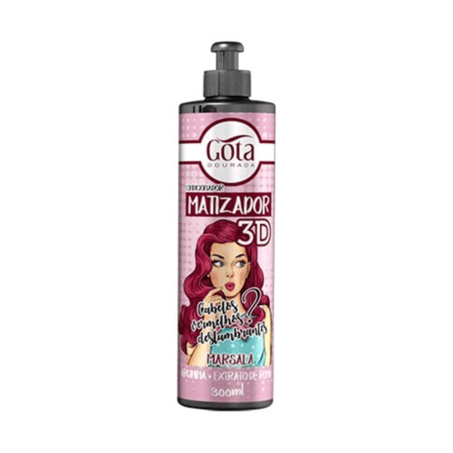 Condicionador Gota Dourada Matizador 3D Marsala 300 Ml