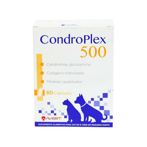 Condroplex 500 Para Cães E Gatos 60 Cápsulas