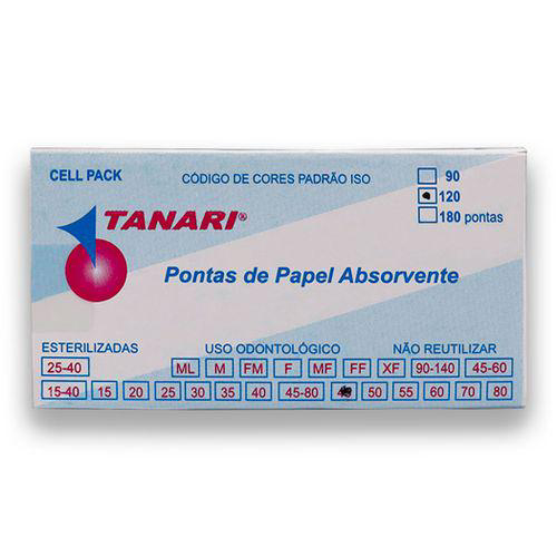 Imagem do produto Cone De Papel Absorv Cell Pack Com 120 Tanari